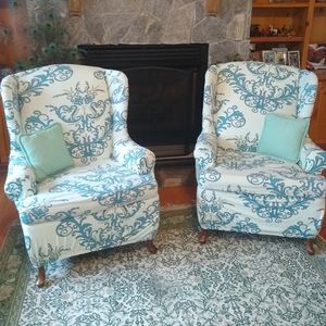 Pair of chair slipcovers